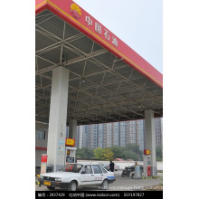 Prefabricated Gas Station Canopy with Space Frame Structure Roofing Systems